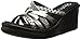 Skechers Cali Women's Rumblers-Social Butterfly Wedge Sandal,Pewter Rhinestone,10 M US