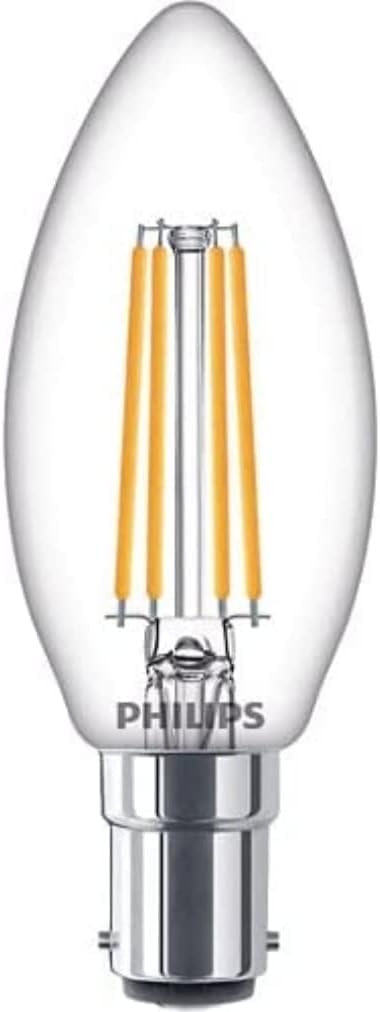 Philips LED Premium Classic B35 Candle Clear Light Bulb [B15 Small Bayonet Cap] 40W, Warm White 2700K, Non Dimmable