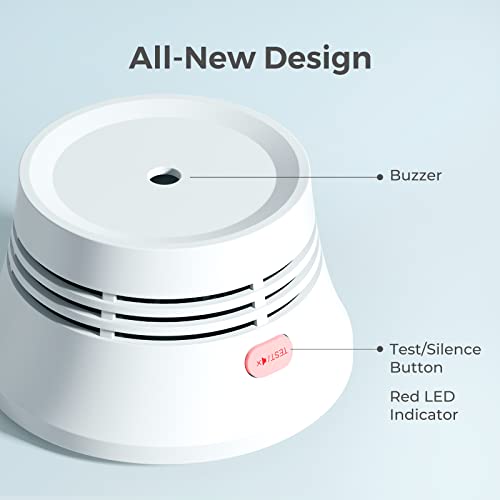 AEGISLINK Fire Alarm Smoke Detector with Photoelectric Sensor, 10-Year Battery Smoke Alarm, S220