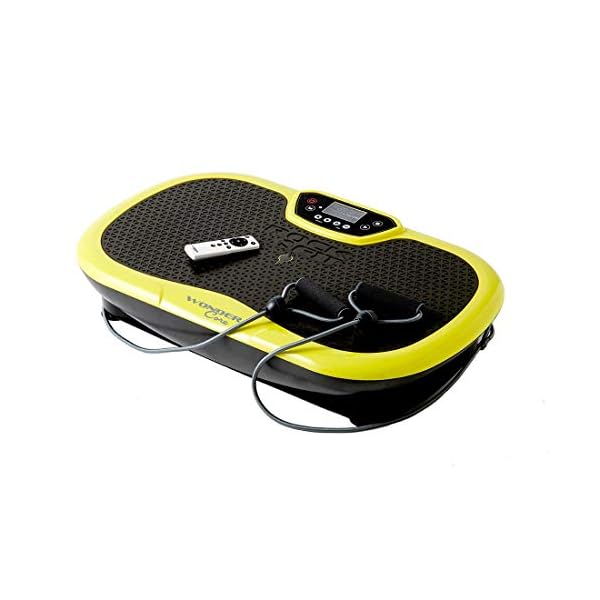 Wonder Core Rock N Fit Vibration Plate & Exercise Seat, 20 Speed Total Body Workout (Lime Green)