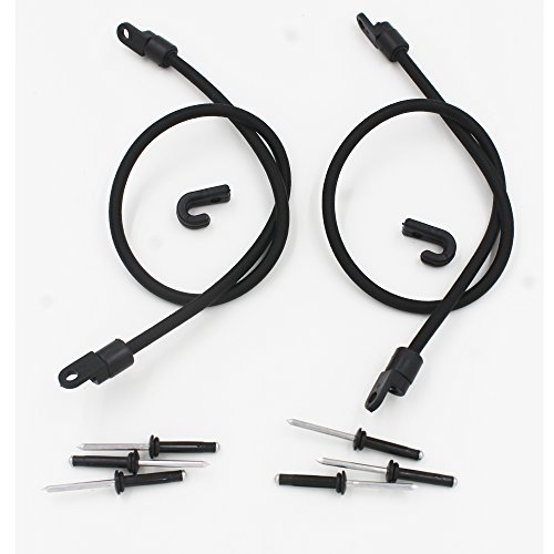 YYST Kayak Paddle Keeper Kayak Bungee Paddle Holder Kit Kayak Paddle Clip with Rivets - Kayak Rigging Accessory (Pack of 2)