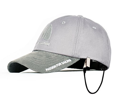 Navis Marine Sailing Cap Fishing Hat Original Technical UV Race Team Crew Cap with Retainer Clip (Gray)