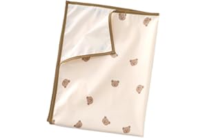 SPOTRILL Baby Waterproof Bed Pad Washable Mattress Pad Reusable Underpads Waterproof Mattress Reusable Pee Pads for Bed Wetting Toddlers Women Kids Adults (Bear)