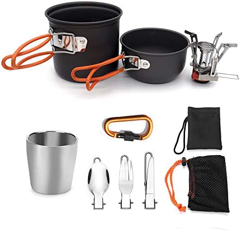Goolsky Camping Cookware Set Campfire Cooking Utensils Folding Cookset Outdoor Hiking Backpacking Pot Bowls Mesh Carry Bag Buy Online At Best Price In Uae Amazon Ae
