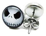 Jack Face - The Nightmare Before Christmas Stud Post Earrings - New - Pair!