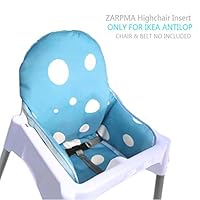 ZARPMA IKEA Antilop Highchair Cushion, New Version Baby Highchair Seat Covers, More Thick, Washable & Foldable, Child Chair Insert Mat Padding (Blue)