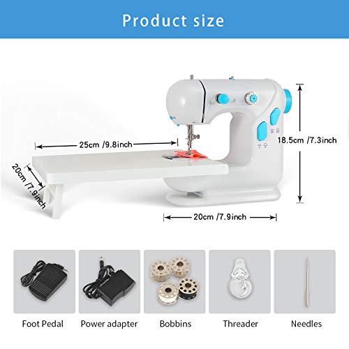 Mini Sewing Machine with Extension Table, Beginner Sewing Machine with