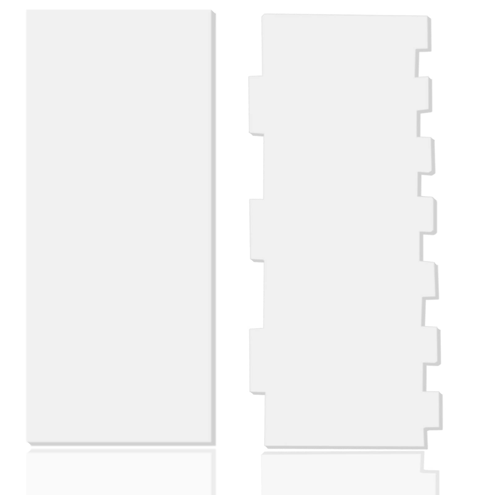 Clear Acrylic Cake Scraper Cake Smoother Icing Frosting Buttercream Smoother Scraper for Kitchen Cooking Baking Tool Stripes Edge Side for Cream Cakes Decoration 2 Styles(11.8 Inch,9.45Inch)