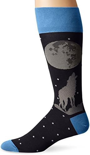 per pedes Men's Lonely Night Socks, Navy, Sock Size:10-13/Shoe Size: 6-12