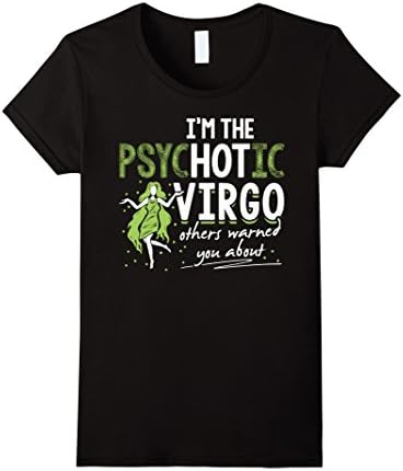 Womens Virgo Zodiac Astrological Sign T-Shirt - Hot Psychotic XL Black