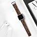 SWEES Leather Bands Compatible for Versa Small & Large, Genuine Leather Bands with Stainless Steel Buckle Strap Replacement Wristband Compatible for Versa Women Men, Brown