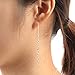 925 Sterling Silver Leaves Long Dangle Drop Earrings Chain for Women Elegant Threader Earrings. Hypoallergenic Statement Earrings.