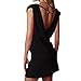 LAPAYA Women's Swim Beach Dress Deep V Neck Open-Back Beach Cover Up Beach Skirt, Black, 2-6