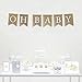 Andaz Press Real Burlap Fabric Pennant Hanging Banner Oh Baby, Pre-Strung, No Assembly Required, 1-Set