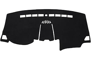 BIBLOZ Dash Cover for Ford Edge 2015-2024 Accessories Black Flannel Dashboard Cover Mat Car Dashboard UV Sun