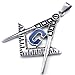 KONOV Mens Freemason Masonic Stainless Steel Pendant Necklace, Blue, 24