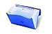 Lightahead® LA-7557 Expanding File Folder with Handle and Insert Button with 12 Pockets. Available in Colors Blue, Pink (Blue)