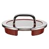 WMF Function 4 pannendeksel 16 cm, glazen deksel met 4 afgietfuncties, glas, siliconen, Cromargan roestvrij staal…