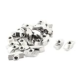 uxcell M5 Female Thread T Slot Hammer Head Drop in Nut 30pcs Silver Tone