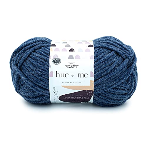 Lion Brand Yarn Hue+Me, Soft, Bulky Wool Blend Yarn for Knitting, Crochet, and Crafts, Magic Hour, 1 Pack