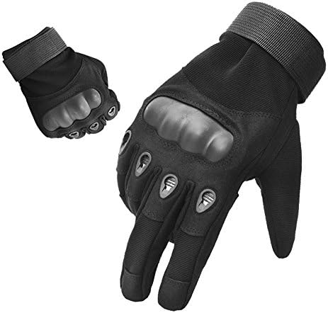 Full Five Finger Hard Knuckle Shooting Tactical Gloves for Cycling Climbing Motorcycle Camping Hiking Airsoft Shooting Unisex for Men and Women