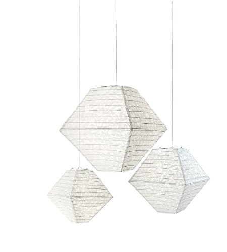 Darice David Tutera Illusion Trapezoid Lace Paper Lanterns, White