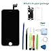 Screen Replacement for iPhone 6S Plus (5.5 inch) - LCD Display Touch Digitizer Assembly Set with Proximity Sensor, Front Camera, Earpiece, Tempered Glass, Repair Tools and Instruction (Black)