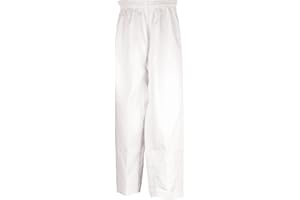 Tiger Claw 7.5 Oz Poly/cotton Student Elastic Waist Martial Arts Karate Pants - (Black, Red, Blue & White)