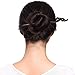 Fashion & Lifestyle 2 Count Handmade Ebony Wood Carved Hair Decor Sticks Shawl Pins Picks Pics Forks for Women Girls Hair Updo Making Accessory 7