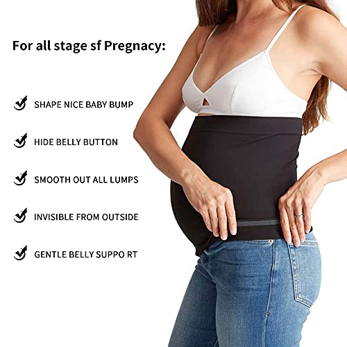 Seamless Maternity Belly Band for Pregnancy Nonslip Silicone Stretch