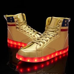 Light Up Shoes Women Men, USB Charging LED Glitter