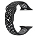 top4cus 42mm Soft Silicone Replacement Sport Strap iWatch Band for Apple Watch 42mm Edition & Sport & Apple watch NIKE Series 1 and Series 2- Black/Cool Gray - Medium/Large