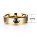 Kalapure 14K Gold Her King His Queen Titanium Stainless Steel Wedding Band Set Anniversary Engagement Promise Ring