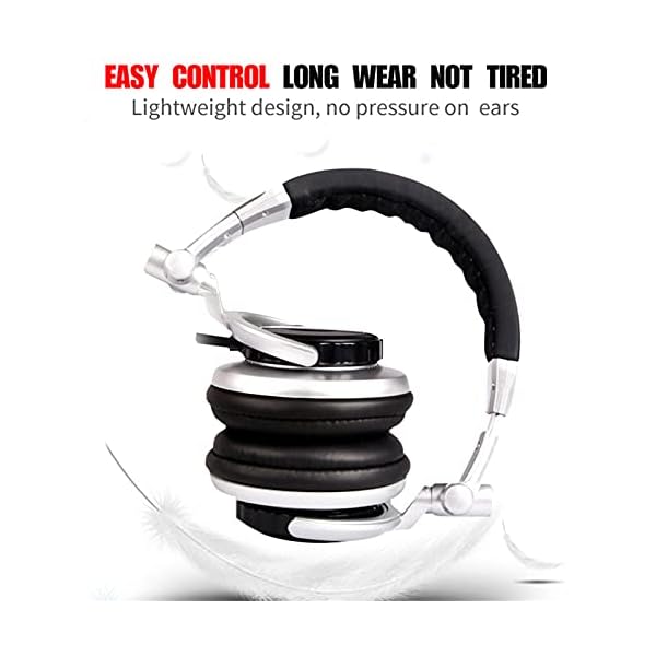 ADGJL-Noise-Cancelling-HeadphonesGaming-Headset-Comfort-Noise-Reduction-Crystal-Clarity-35mm-LED-Professional-Headphone-With-Mic-for-PC-Laptop-Tablet-Mac-Smart-Phone-Silver ADGJL Noise Cancelling Headphones,Gaming Headset, Comfort Noise Reduction Crystal Clarity 3.5mm LED Professional…