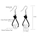 White Pearl Dangle Earrings on Genuine Leather Cord Hook Drop Bohemian Jewelry for Women Black