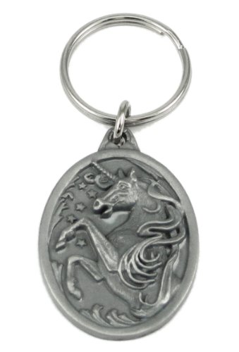 Unicorn Antiqued Keyring