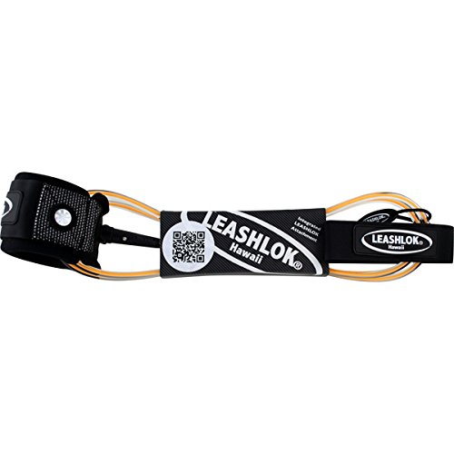 Leashlok Hawaii Team Orange Surfboard Leash - 7 ft.