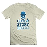 Tianbang Men's Tee Like USA America American Cool Story Bro Boss Size XS Natural