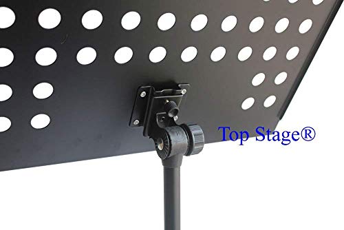Deluxe Lectern Orchestra Conductor Music Stand with Light & carrying bag - Black (With Light and Carrying Bag)