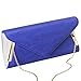 b.m.c BMC Womens PU Leather White Accent Envelope Clutch - Blue