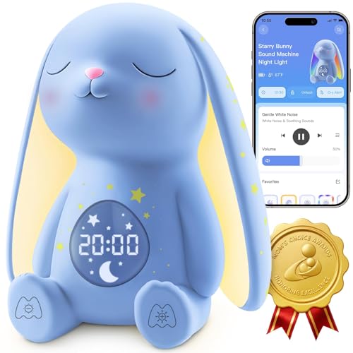 Photo 1 of 2025 Mom's Choice Awards | White Noise Sound Machine Baby - AI Cry Detection, Night Light, 100 Soothing Sounds, App Control, 150% Battery Life, 50% Faster Sleep, Baby Essentials
