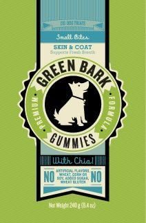 Green Bark Gummies Skin & Coat Small Bites for Dogs