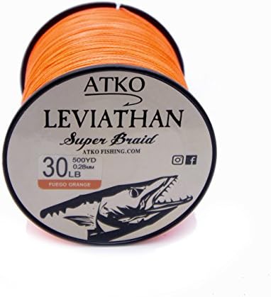 Atko Leviathan Braided Fishing Line- Premium Performance Super Braid 8-100lb 125yds/500yds/1000yds