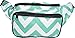Fanny Pack Waist Bag - Chevron Festival Packs for men, women | Cute Fashion Belt Bum Bags (teal)
