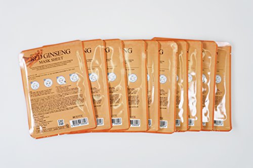 Baroness Red Ginseng Mask Pack 10pcs Facial Essence Sheet Made In