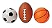 3 Pack Mini Sports Stress Balls Set - Soccer Basketball And Football Multi Use Reliever Relax Ball