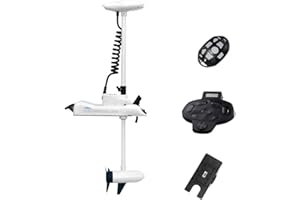 AQUOS Haswing CaymanB Electric Bow Mount 24V Saltwater & Freshwater Trolling Motor - 80lbs Thrust, 54in Shaft, with Wireless 