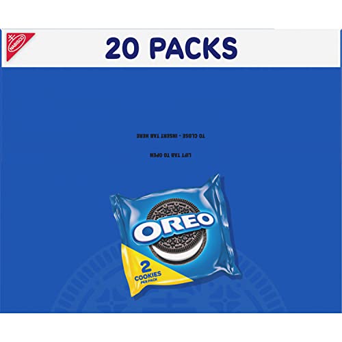 OREO CHOCOLATE SANDWICH COOKIES, 20 SNACK PACKS (2 COOKIES PER PACK)