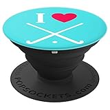 Field Hockey Player Sticks Gift - I Love - Aqua