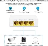 Revotech 3 Port Gigabit PoE Extender POE+ Repeater 1000Mbps IEEE802.3af/at 100m view 3